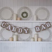 2019 recién llegados caliente Baby Shower Sweet Baby Candy Bar Banner banderines guirnalda boda fiesta DIY romántica Vintage Decoración