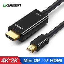 Ugreen Mini Displayport to HDMI Cable 4K Thunderbolt 2 HDMI Converter For MacBook Air 13 iMac Chromebook Mini DP to HDMI Adapter