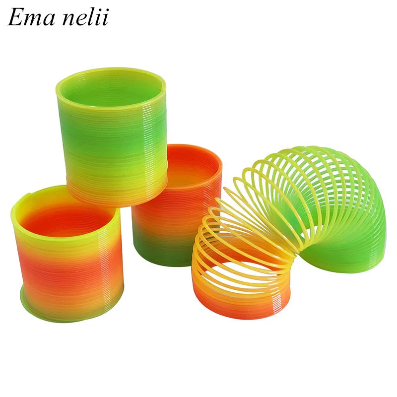

Classic Small Rainbow Circle Spring Toy Baby Creative Educational Toys for Children Outdoor/ Fun Sports Game Elastic Toy S-C103