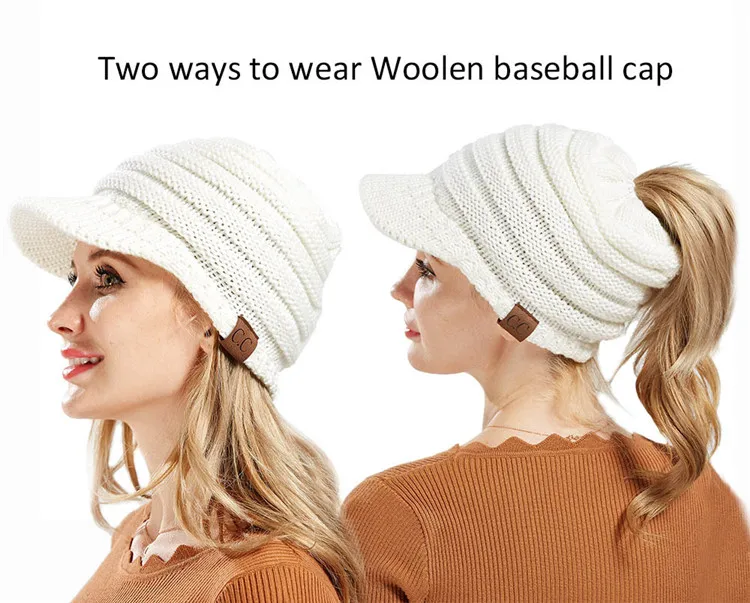 2018 New Autumn And Winter Fashion Lady Warm Hat For Women's Caps Skullies & Beanies Wool Acrylic Casual Solid Hat ACI126 (2)
