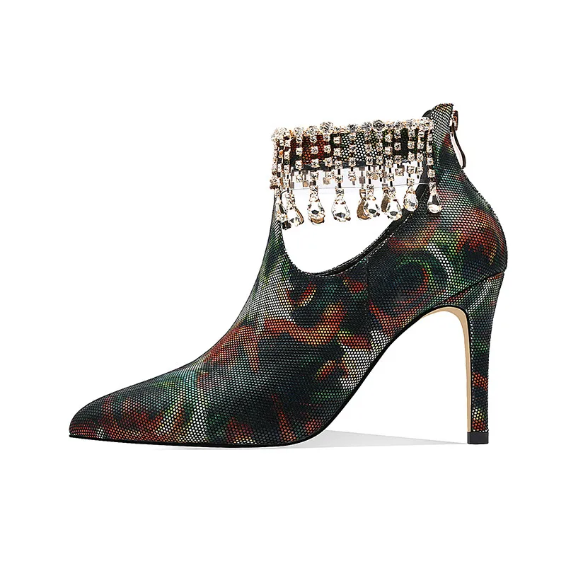 Up Partie Pointu De Army Femme Suede Spéciale Green Grande Chaussures Mariage Offre Bout Lapolaka Zip Hauts Pompes Taille Talons 33 40 Kid qHPO6WFzwx