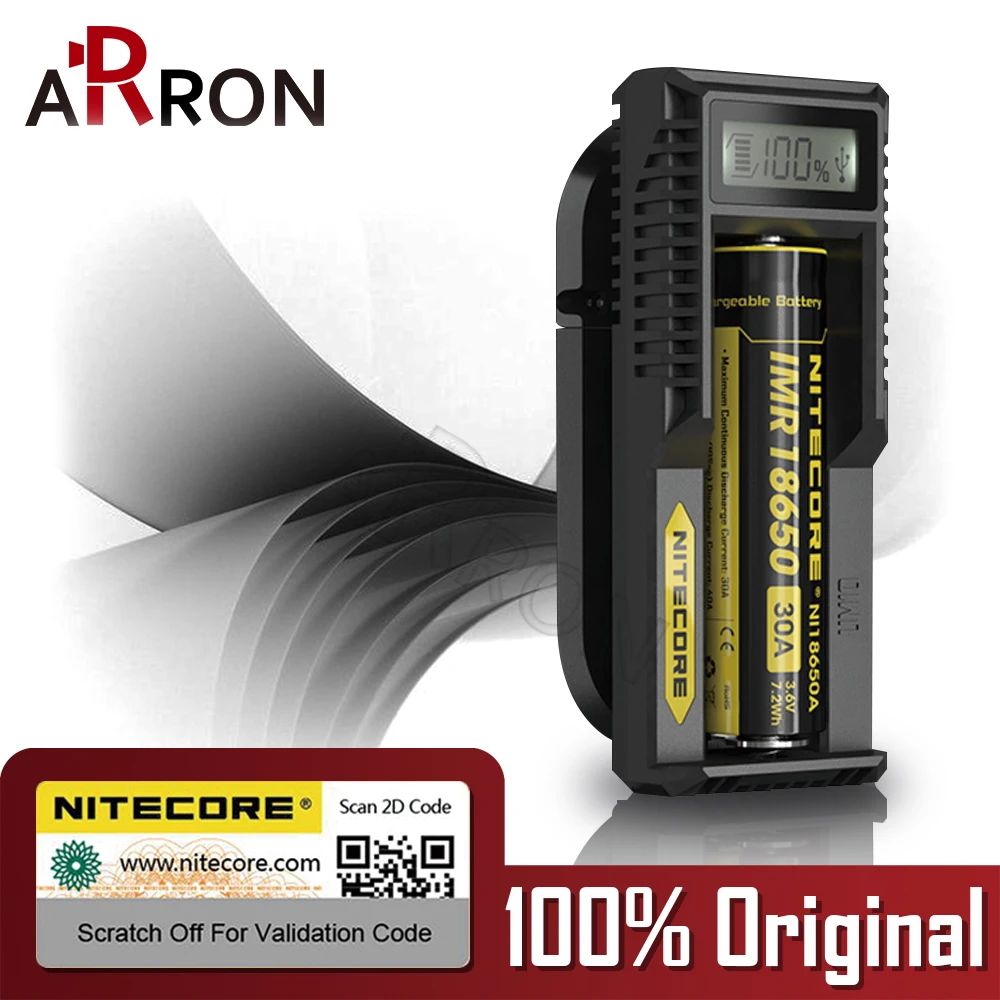 Nitecore UM10 Digital Smart USB Батарея Зарядное устройство Digi Зарядное устройство ЖК-дисплей Дисплей для 18650 17650 17670 RCR123A 16340 14500 литий-ионный Батарея