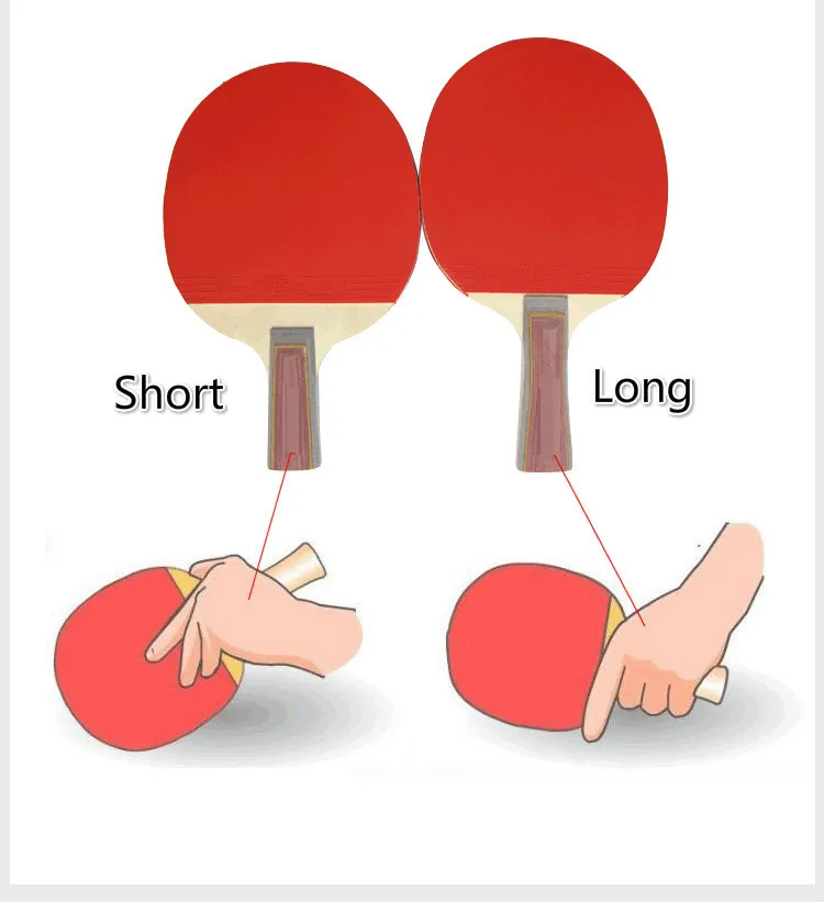 2 шт./компл. настольный теннис ракетки пинг-понг длинные/короткая ручка Double Face прыщи-в настольный теннис ракетка резиновые Шарики сумка