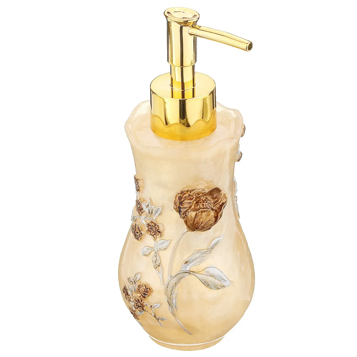 Billig Neue 3D Blume Bad Home Hotel Flüssigseifenspender Sanitizer Harz Pumpe Lotion Shampoo Behälter Flasche