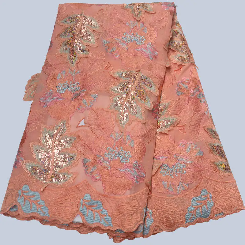

High Quality Dry Lace Embroidered Cotton African Lace Fabric Polish Nigeria Swiss Voile Lace Fabric For Women And Man XDR05