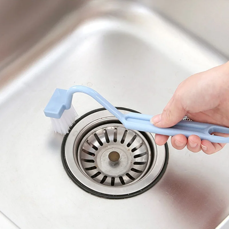 Toilet Brush Curved Handle Cleaning Brush V-Shaped Closestool Brush Bathroom Closestool Cleaning Brush