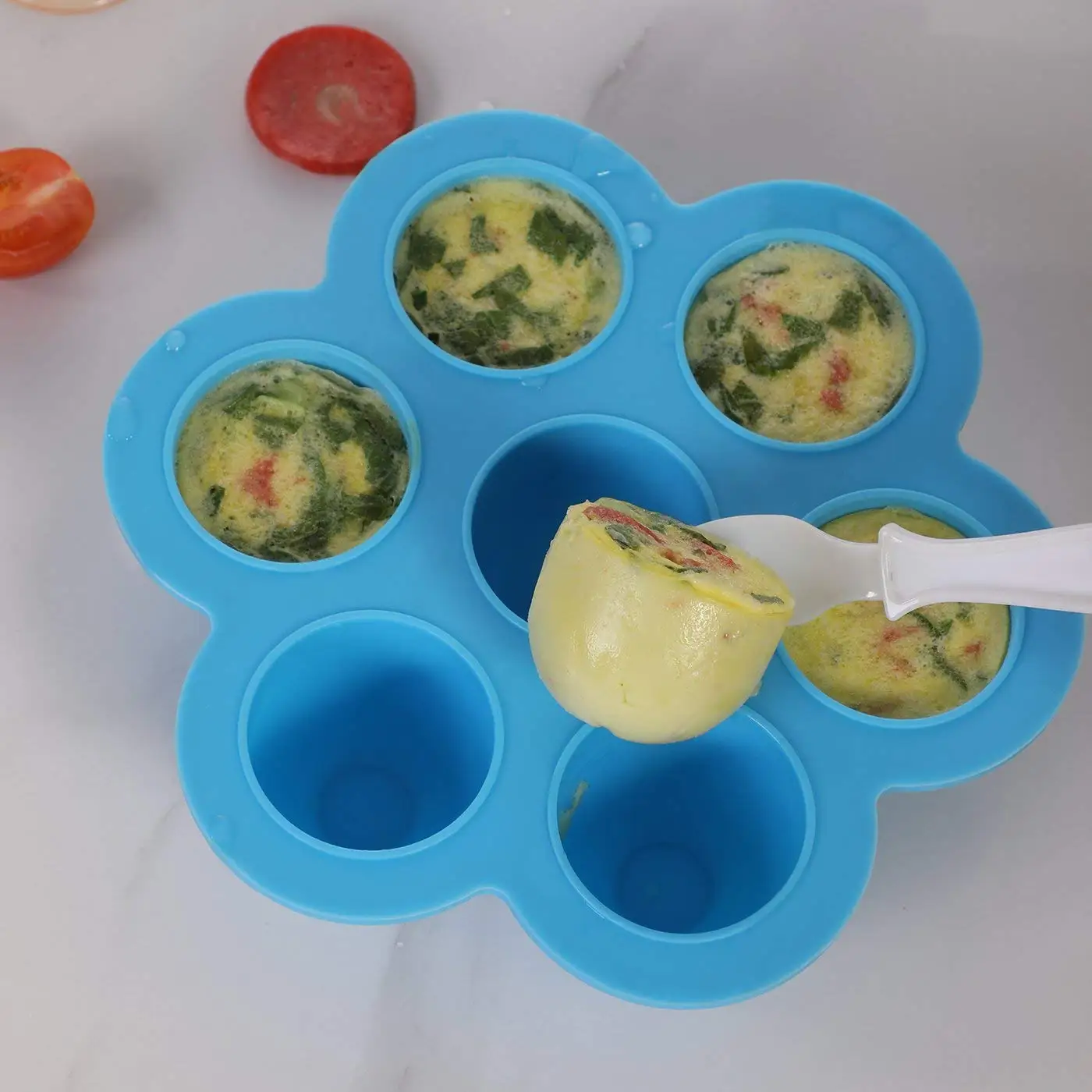 

Silicone Egg Poachers Mold With Cover Lid Baking Silicone Egg Bites Mold For Instant Pot Accessories Baby Food Storage Container