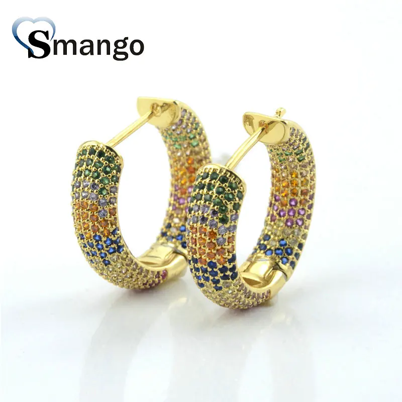 

3Pairs,The Rainbow Series,The Annulus Shape Women Fashion Earring .Gold Colors, Can Wholesale