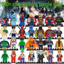 Hot Sale Super Hero 100+ Figure Marvel DC Avengers Deadpool Hulk Joker Batman Super Man Building Blocks toys