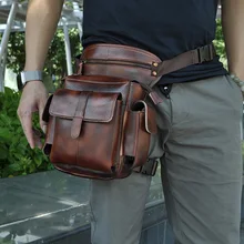 Натуральная кожа Мужская Дизайнерская Повседневная сумка-мессенджер через плечо сумка для планшетов многофункциональная модная поясная сумка на пояс 913-5bu