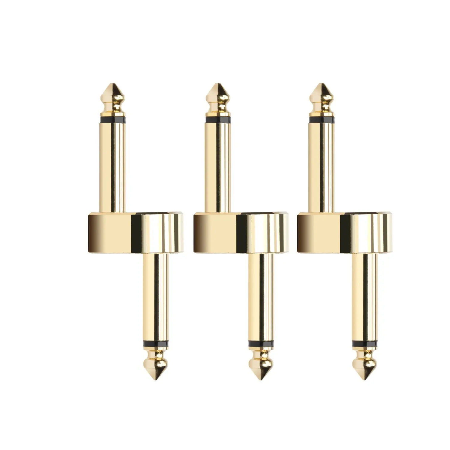 FLGT 6 pieces Patch Cable Patch Cords for Connecting Guitar Gold Effect