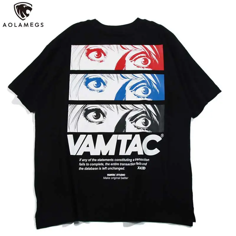 

Aolamegs T Shirt Men Funny Eyes Printed Men's Tee Shirts O-neck T Shirt Fashion Harajuku High Street Tees Couple Streetwear