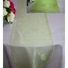 10 шт. 60 цветов-4/4 Снежная узкая скатерть из органзы Свадебные украшения/вечерние украшения/Свадебные украшения