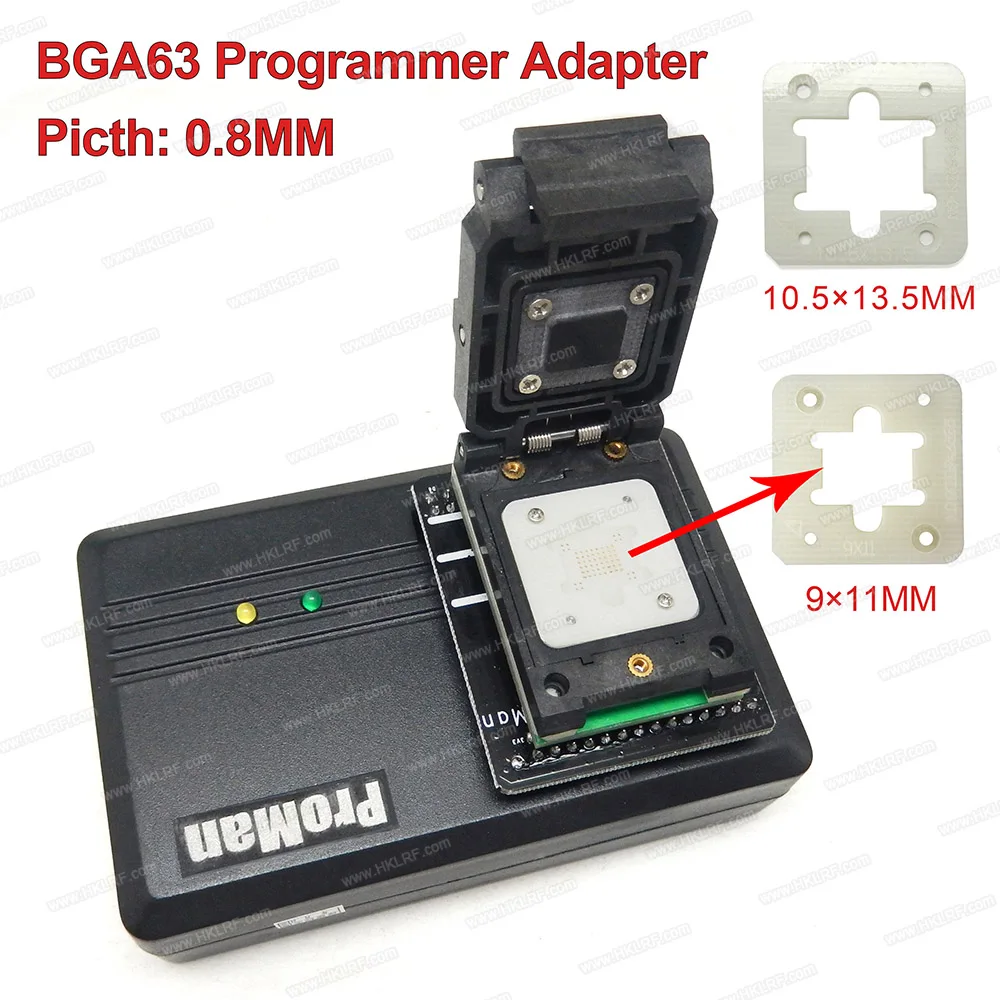 ProMan TL86_PLUS Nand Flash Programmer/BGA63 0 8 мм IC Programmer Adapter/BGA63 Test Socket 9*11 Matrix для TL86 PLUS|Калькуляторы|