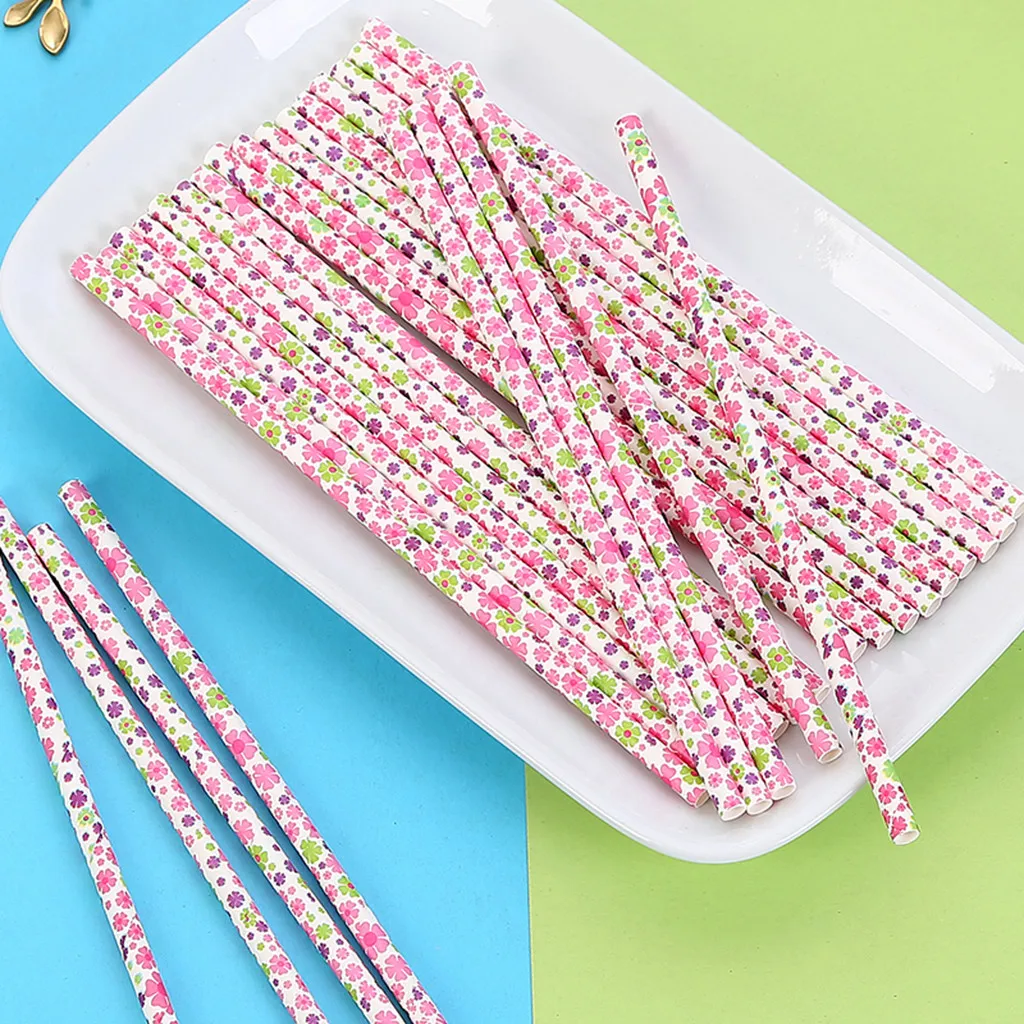 

25pcs Disposable Drinking Straws Home Bar Party Cocktail Drink Straw Birthday Party Decor Kids Baby Shower Party Supplies