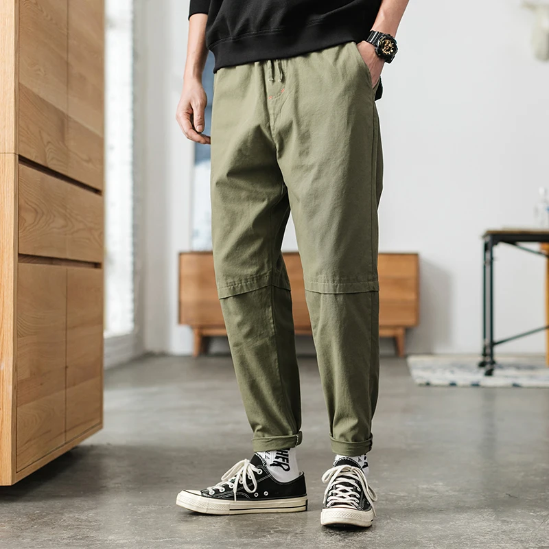 Летние мужские Свободные Комбинезоны для отдыха - Цвет: Army green
