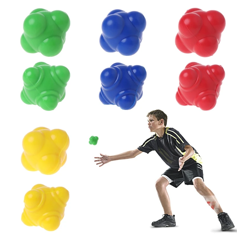 

Reaction Ball Integrated Fitness Training High Difficulty Agility Speed Basketball Hexagonal Silicone Sport Exercise Equipment