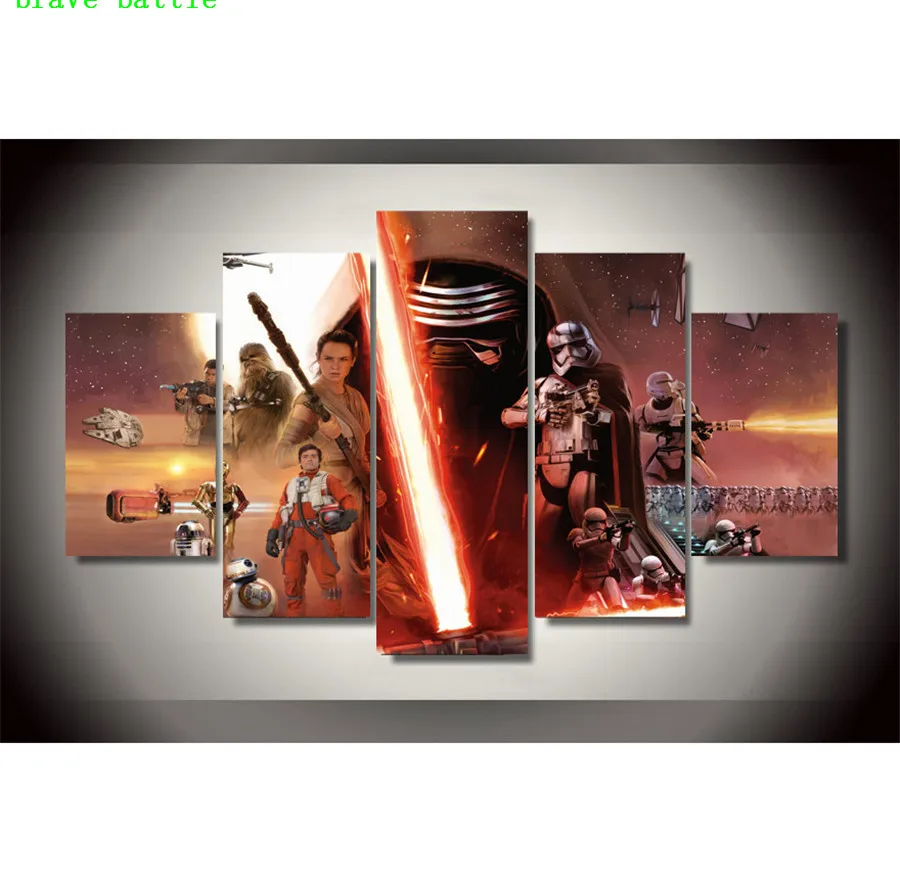 The Force Awakens Звездные войны 5 шт. холст картина принт гостиная домашний декор