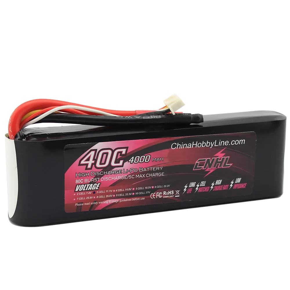 CNHL LI PO 4000mAh 11 1V 40C Max 80C 3S Lipo Battery Pack for RC Hobby