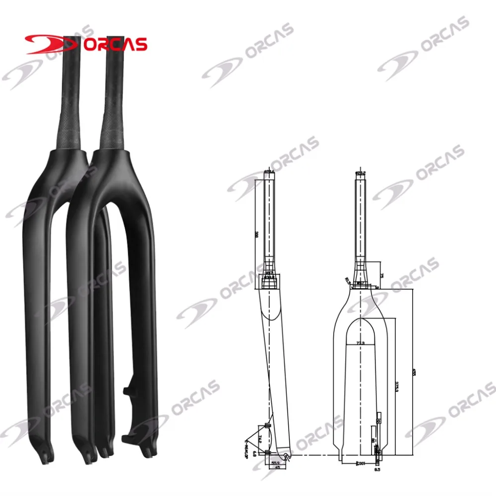 

27.5ER/29er MTB Carbon Fork Mountain Fork UD Matte Carbon Bike Fork Matt Glossy MTB Fork free shipping
