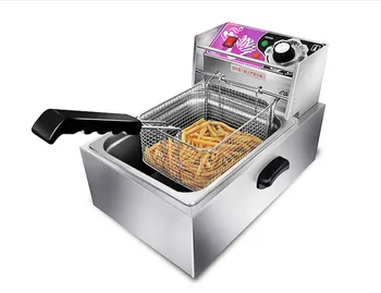 

Electric Deep Fryers Fryer frying pan - cooking oil strip machi Fried French fries/chicken steak.