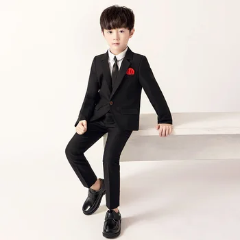 

Brand New 2Pcs Boys Spring Formal Wedding Boys Suit Top Quality Gentle Boys solid Suit Children Wedding Suits ( jacket+pants )