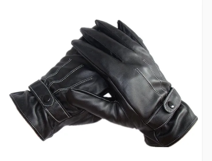 Men Outdoor Motorcycle Leather Gloves Winter Warm Gloves Men Windproof Full Finger Tactical Glove Handschoenen Dropshipping New