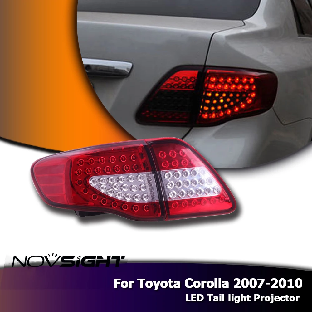 

NOVSIGHT 2Pcs H7 Car LED Headlights Assembly Fog Light Turn Signal Lamp Set For Toyota Corolla 2007-2010