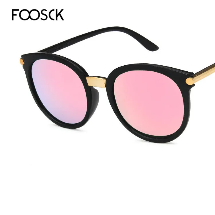 FOOSCK, модные женские солнцезащитные очки, брендовые, унисекс, квадратные, солнцезащитные очки для женщин и мужчин, зеркальные, De Sol, Женские аксессуары, очки UV400 - Цвет линз: C4Pink