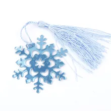 Rushed Real книжный маркер закладки Снежинка поставок свадьбы подвеска подарки кисточкой сувениры