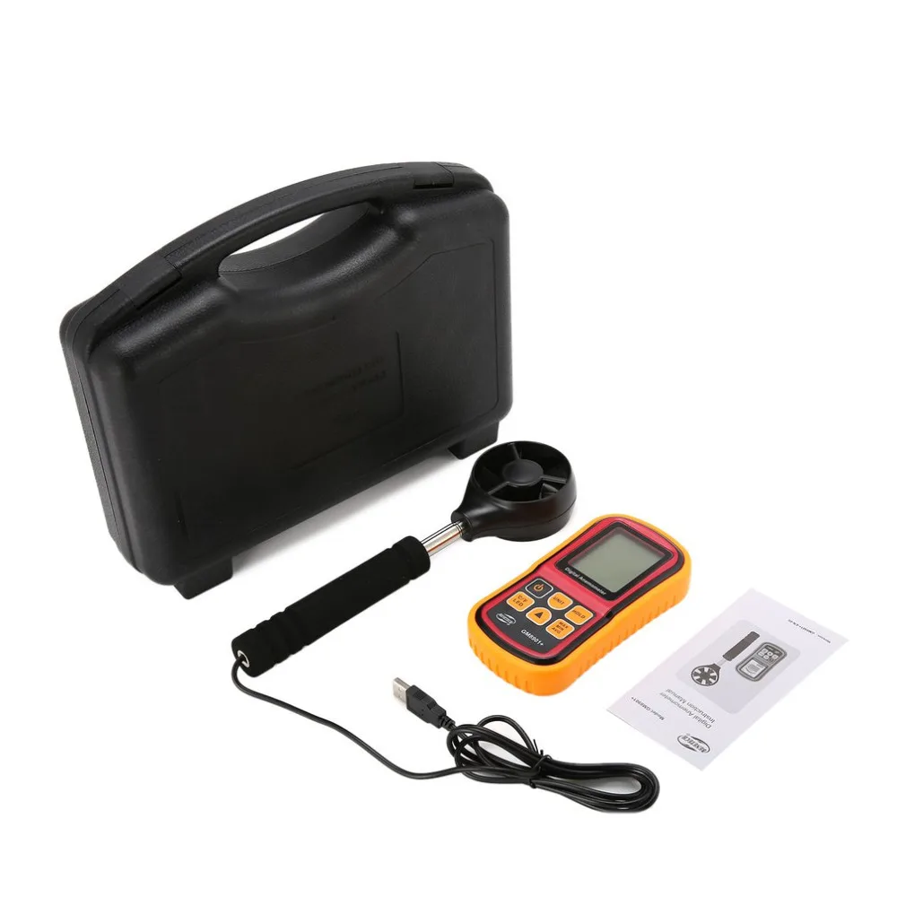 

BENETECH GM8901 Wireless Digital Anemometer Wind Speed Meter+new probe for Industrial Anemometer 0~45m/s LCD Display