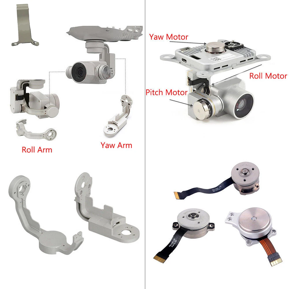 

Genuine DJI Phantom 4/4 Pro Part - Gimbal Yam Roll Pitch Arm/Motor Gimbal Camera R P Y Bracket Spare Parts for Repairing