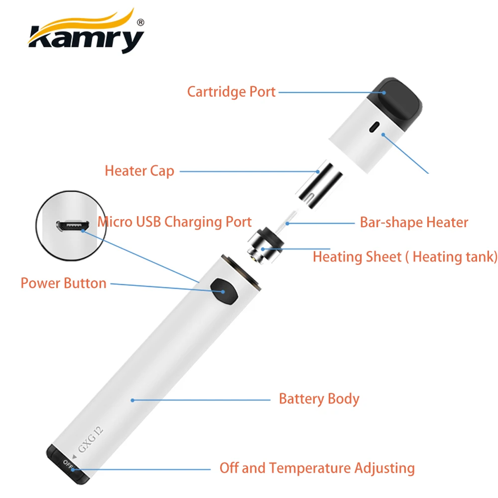 Billig Kamry GXG i2 kit heizung kit 1900mAh hitze kein brennen für heizung tabak zigarette vs Kamry kecig 2,0 plus GXG I1S