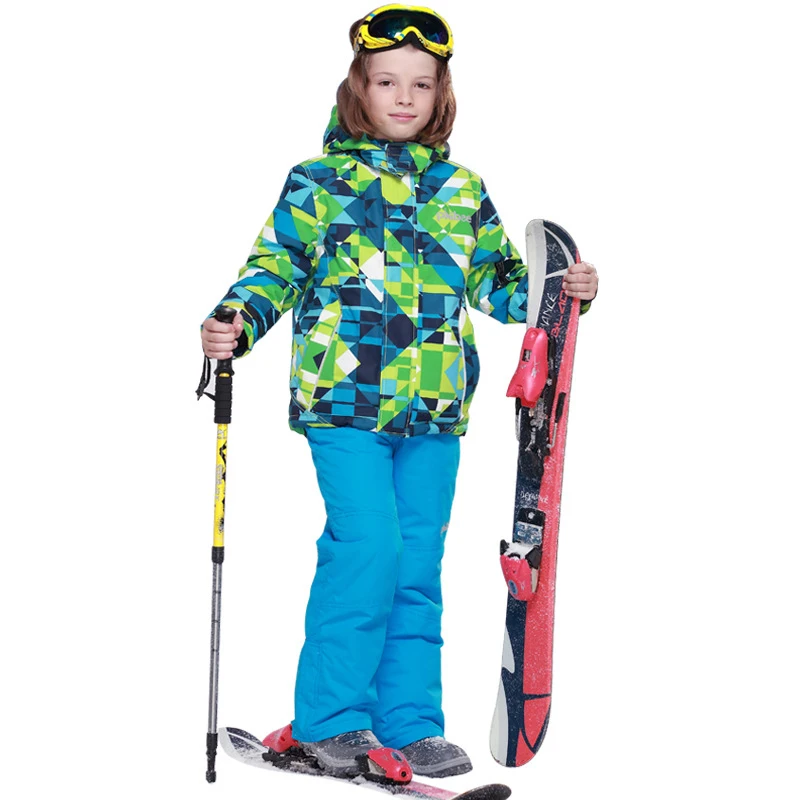 

2019 Boys Jackets Overalls Skiing Suits Fleece Hooded Kids Snow Sets Windproof Sport Children Outfits Winter Outdoor Clothes