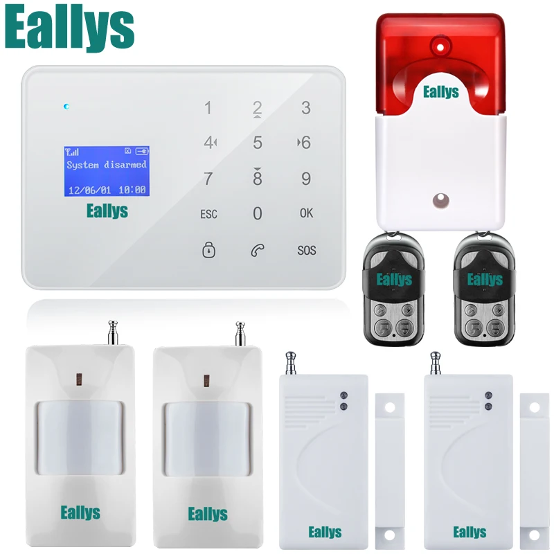 wireless zones app control GSM alarm system with touch screen LCD color