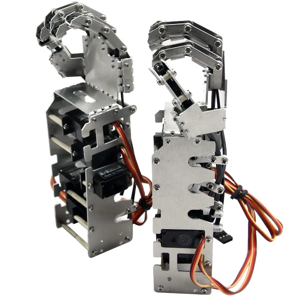 2018 New 5dof Humanoid Five Fingers Metal Manipulator Arm Left Hand Right Hand With A0090 Servos For Robot Diy Arms Hands Arm Manipulatorarm Metal Aliexpress