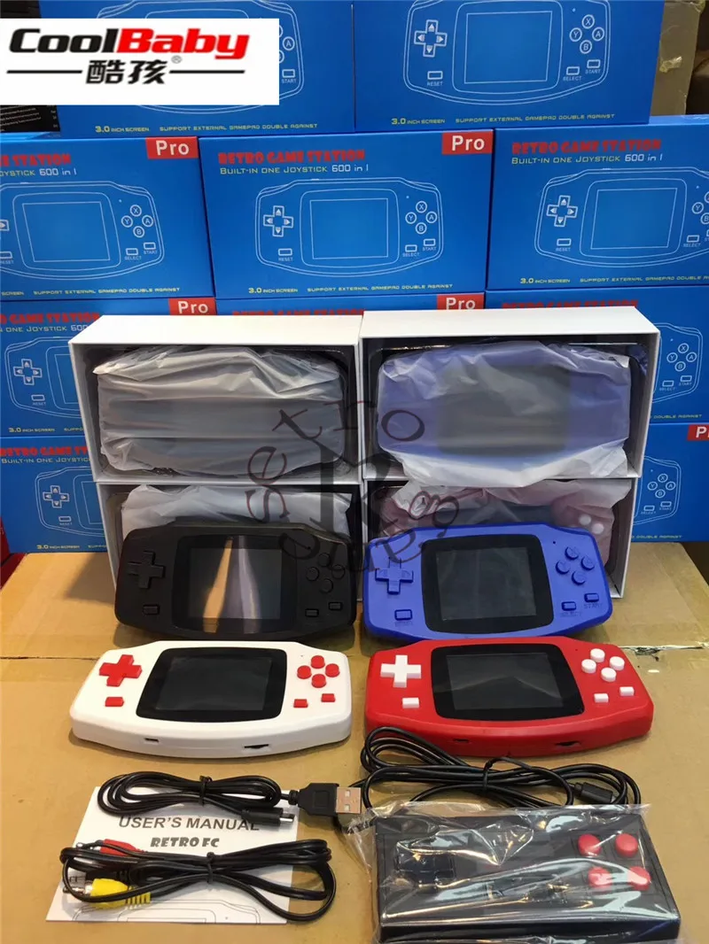 

Coolbaby RS-5 Retro Portable Mini Handheld Game Console built-in one joystick 600 in 1 Classic Games 8-Bit 3.0'' Color LCD
