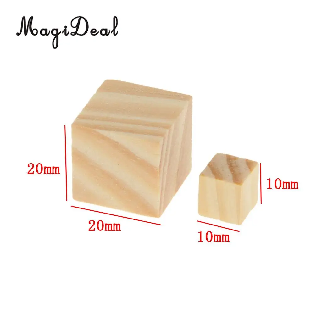 MagiDeal High Quality 50Pcs Wooden Square Tiles for Crafts Wood Family Fun Board Games Great Crafting Accessory Children Gifts