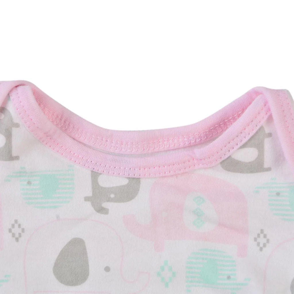 4pcs Lovely Newborn Baby Doll Elephant Jumpsuit Bib Suit for 22-23inch Reborn Doll Accs