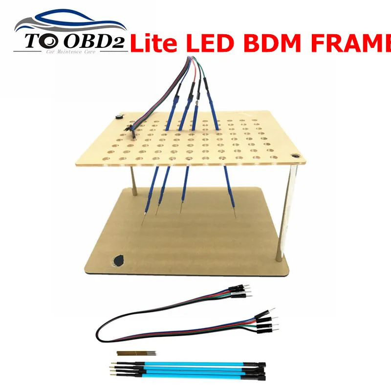 cheap Newest released Lite LED BDM Frame can work perfectly with KESS KTAG KTM100 FGTECH BDM100...ECM Chip Tuning Tools.