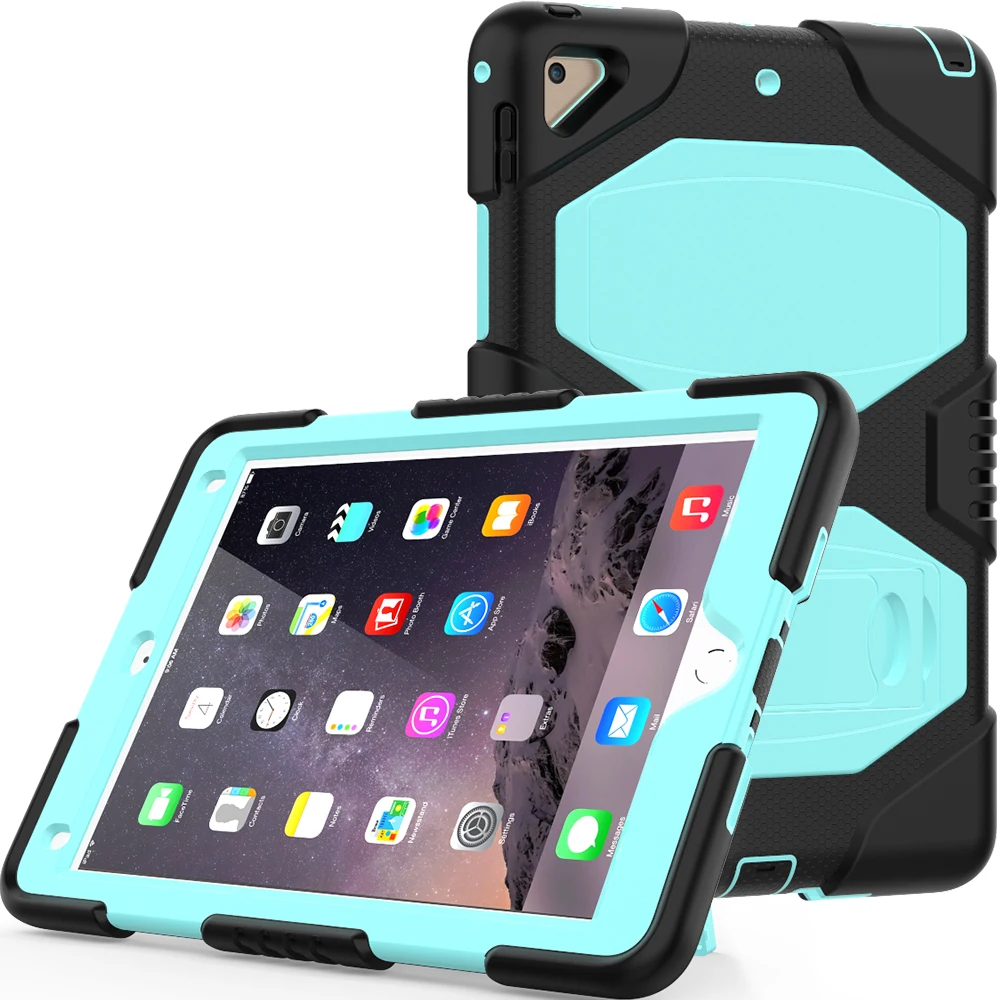 Новый ipad 9,7 2018 2017 Air 1 Air 2 Pro 9,7 Tablet Case тяжелых тела Прочный Гибридный Силиконовый и plasic Защитная крышка