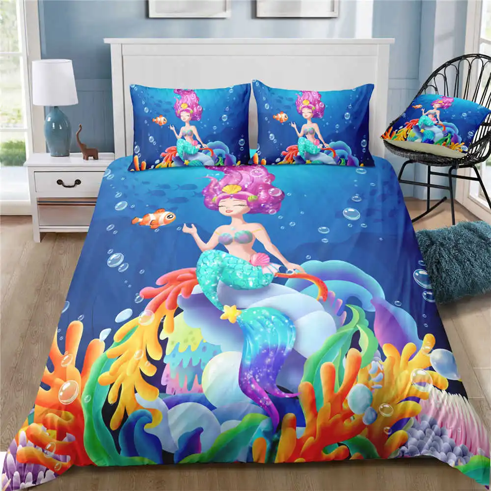 girls mermaid bedding