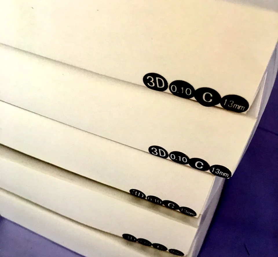 Jeyelash Pre made fans 3D volume eyelash extensions, heat bonded lashes ,5 trays/lot J & S faux mink eyelashes