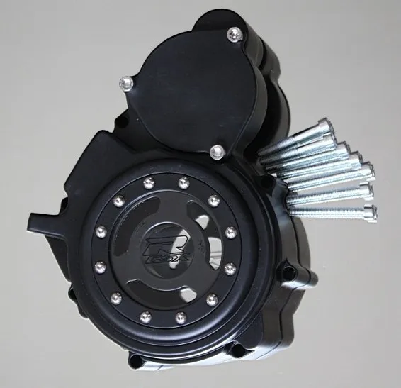 

Aftermarket free shipping motorcycle parts Billet Engine Stator cover see through for Suzuki GSXR 600 750 2006-2013 BLACK left