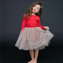 Summer Brand 2019 Kids Dresses For Girls Party Wear Bling Star Girl Dress Children Boutique Clothing Tutu Baby Girls Clothes 5293 bohemia beading tutu princess kid dresses for baby girls winter children clothes wholesale baby kids boutique clothing lots