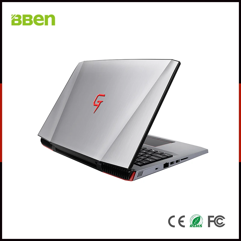 Ноутбук BBEN G16 15,6 ''ips 32 ГБ ОЗУ 256 ГБ SSD 1 ТБ HDD Win10 Nvidia GTX1060 Intel i7 7700HQ RGB клавиатура с подсветкой игровой компьютер