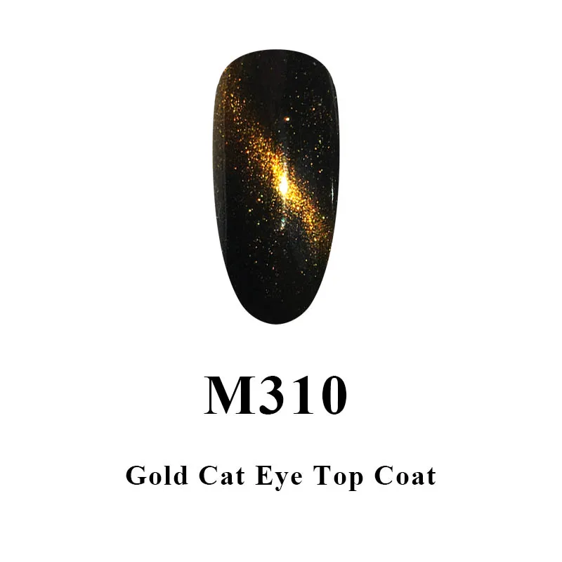 10 мл, Магнитный Гель-лак с кошачьими глазами, светодиодный, УФ, замачиваемый, золотой, серебряный, полупрозрачный, 3D магнит, блестящий Полупостоянный Гель-лак - Цвет: M310