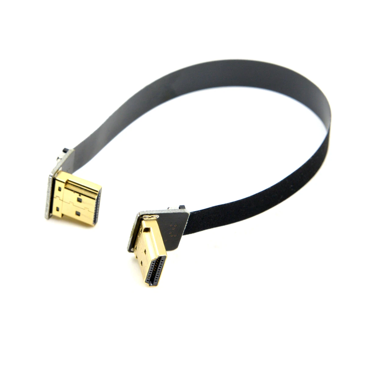 

50cm CYFPV Dual 90 Degree Up Angled HDMI Type A Male to Male HDTV FPC Flat Cable for FPV HDTV Multicopter Aerial Photography