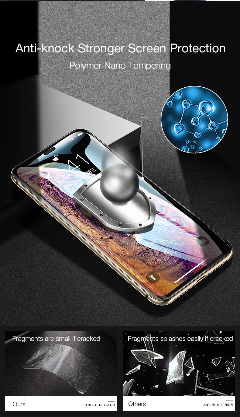 Cafele полное покрытие стекло для iPhone X XR XS MAX 8 plus 7 6 защита экрана Закаленное стекло пленка для iPhone xs x HD Прозрачная