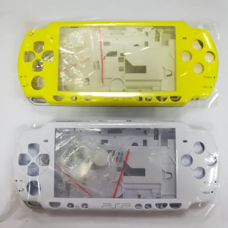 Желто-белый кристалл Цвет для psp 2000 psp 2000 игровая консоль замена полный корпус Оболочка Чехол с кнопками комплект